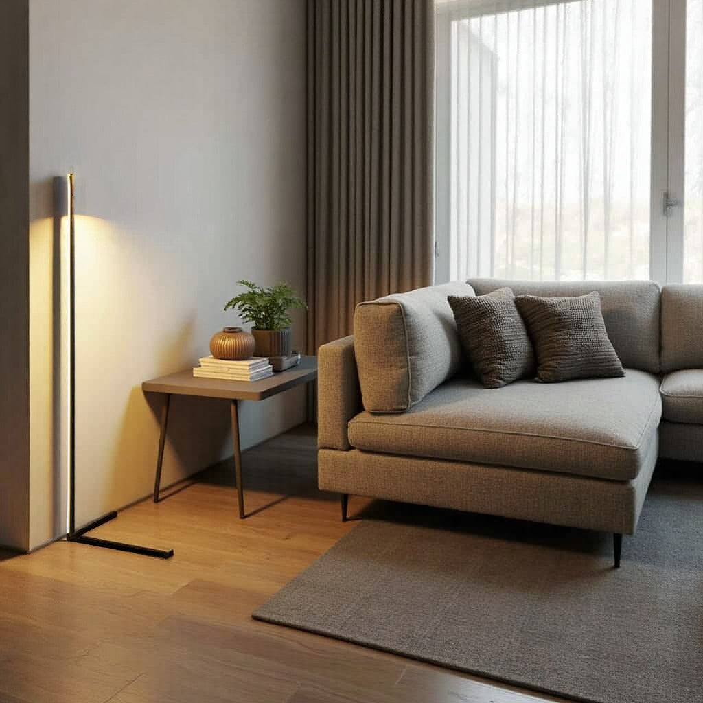 Lampadaire Design LED 24W Réglable Blanc Chaud et RGB Pied en V Minimaliste Éclairage d'Ambiance pour Salon | Koossa