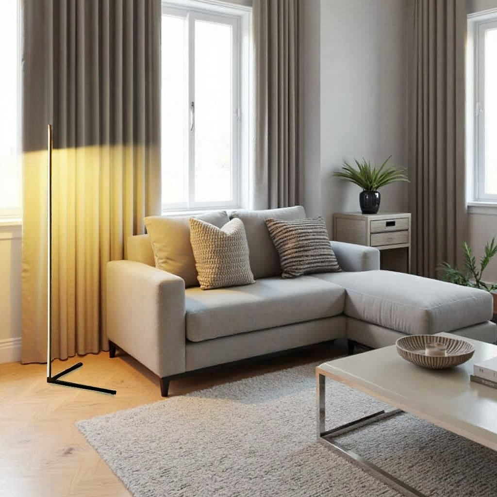 Lampadaire Design LED 24W Réglable Blanc Chaud et RGB Pied en V Minimaliste Éclairage d'Ambiance pour Salon | Koossa