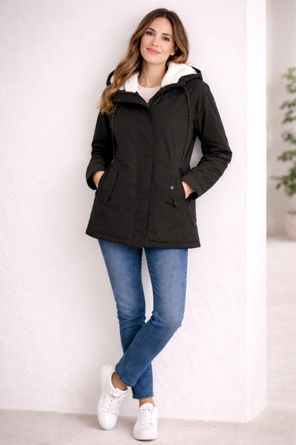 Women's Long Hooded Winter Coat with Quilted Lining — Classic Warmth for Everyday Elegance & Cold Weather | Koossa