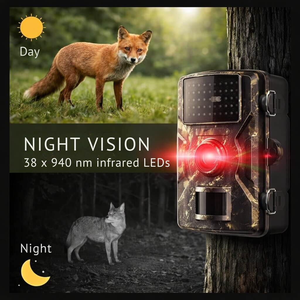 Caméra observation faune sauvage infrarouge étanche détection mouvement jardin forêt sécurité propriété | Koossa