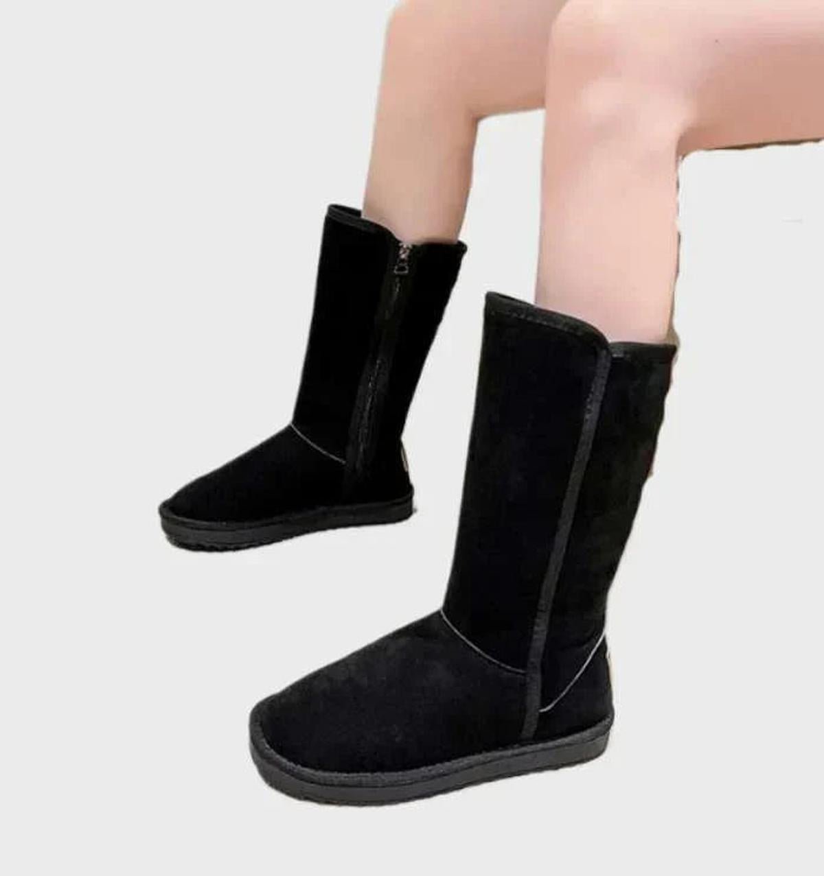 Women's Waterproof Sheepskin-Lined Winter Boots — Warm Suede Ankle Boots for Cold Weather & Snow | Koossa