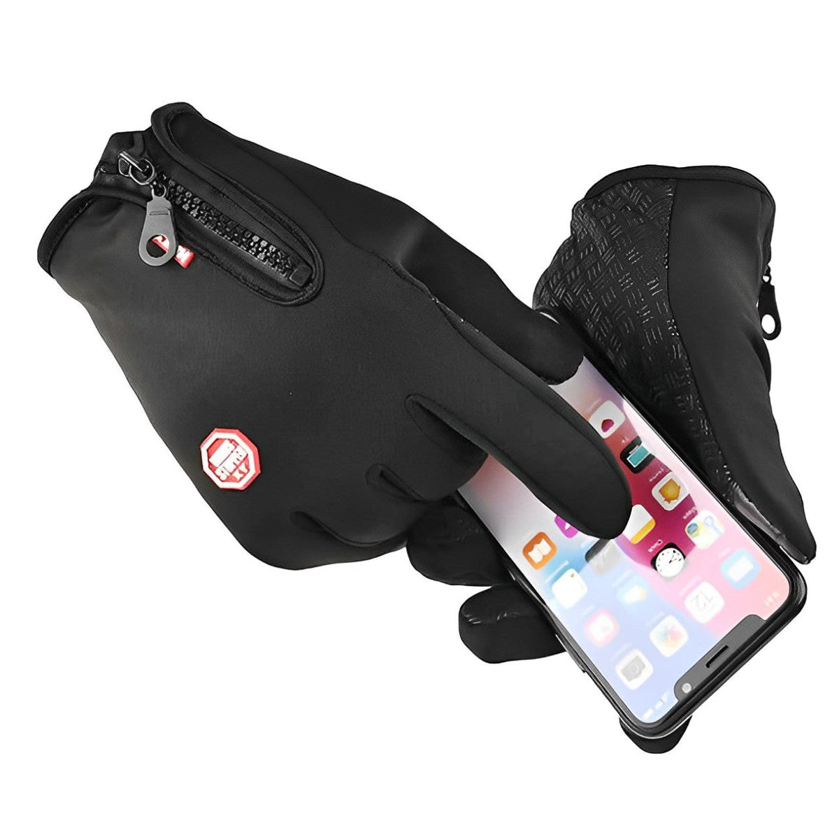Rechargeable Heated Gloves, 3 Heat Levels, Black Waterproof Windproof Touchscreen Winter Gloves for Skiing, Biking & Cold Weather | Lonoma