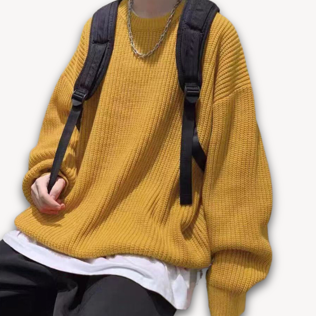 Women's Oversized Knitted Jumper in Twelve Colours — Relaxed Drop-Shoulder Pullover with Ribbed Cuffs for Effortless Weekend Style | Koossa