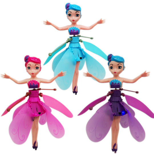 Flying Fairy Toy with Hand Motion Sensor, LED Lights, Rechargeable Hovering Fairy Doll for Kids Bedroom Play, Indoor Gift for Girls Ages 5+ | Lonoma