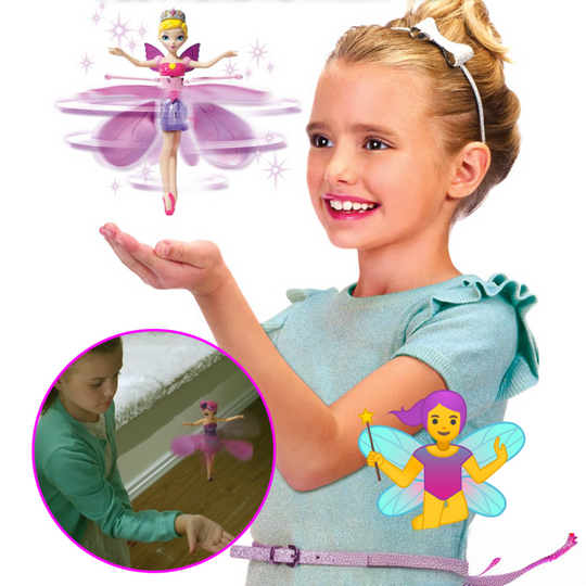 Flying Fairy Toy with Hand Motion Sensor, LED Lights, Rechargeable Hovering Fairy Doll for Kids Bedroom Play, Indoor Gift for Girls Ages 5+ | Lonoma