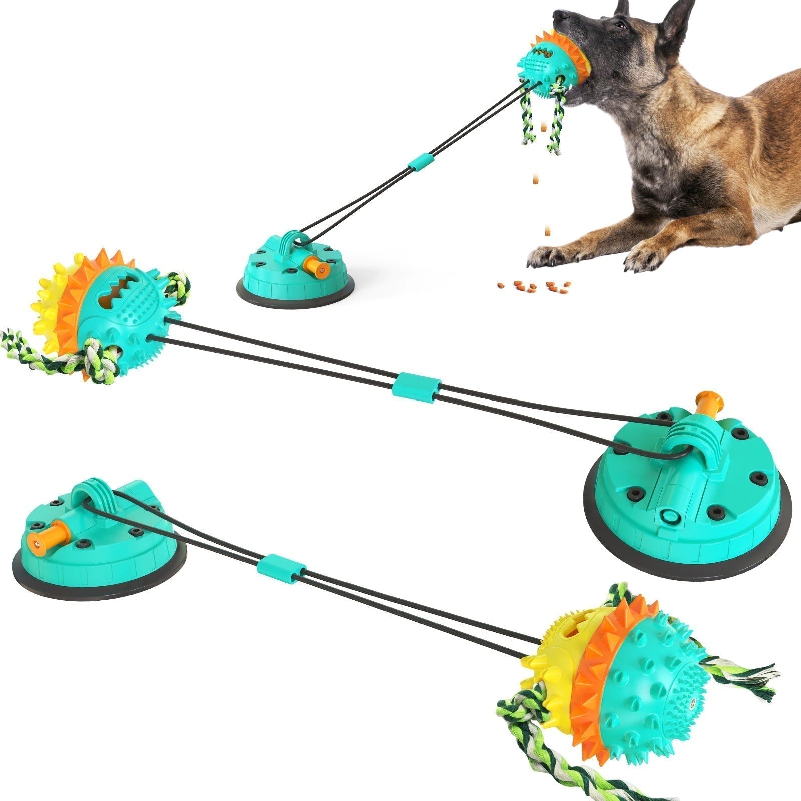 Dog Toy Suction Cup Tug Rope Ball Multi-Function Indoor Outdoor Pull Chew Toy Teeth Cleaning Boredom Buster | Koossa