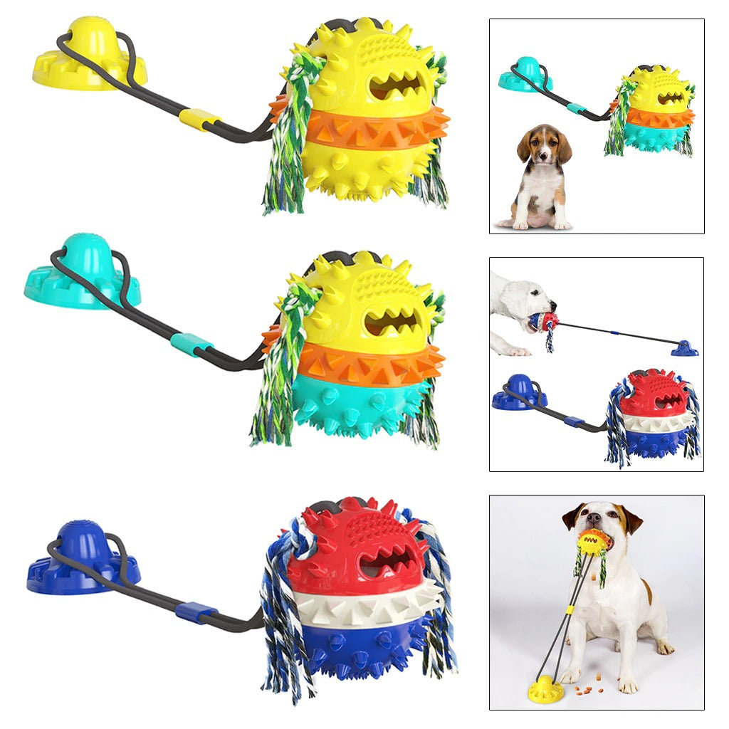 Dog Toy Suction Cup Tug Rope Ball Multi-Function Indoor Outdoor Pull Chew Toy Teeth Cleaning Boredom Buster | Koossa