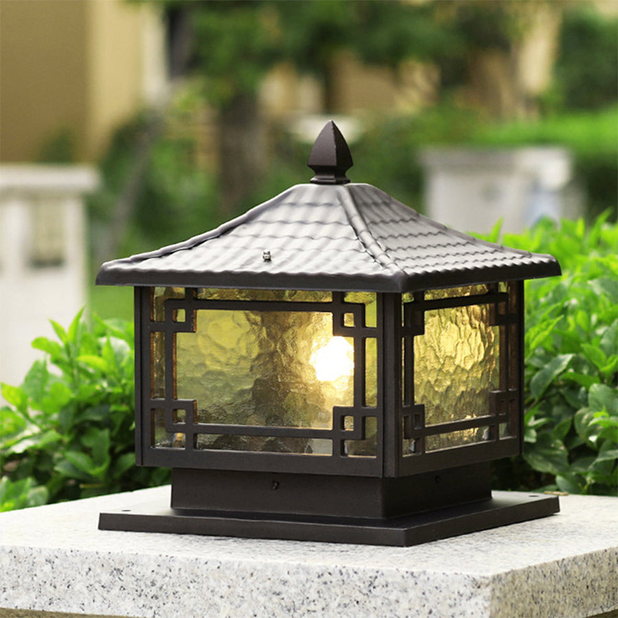 Outdoor Post Light Aluminum Garden Pillar Lamp Waterproof Pathway Lighting Coffee Gold Finish for Driveway Patio Yard Deck Landscape | Lonoma