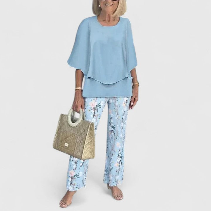 Women's Relaxed Two-Piece Co-Ord Set in Lightweight Fabric for Effortless Everyday Style and Smart Casual Occasions | Koossa