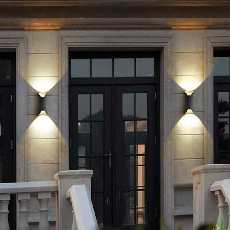 Curved LED Outdoor Wall Sconce Waterproof IP65 Metal Acrylic for Patio Entryway Garden Modern Lighting Fixture | Lonoma