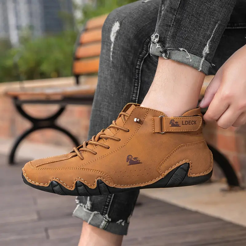 Men's Waterproof High-Top Boots — Elastic Slip-On Chelsea Boots for Outdoor & Casual Wear | Koossa