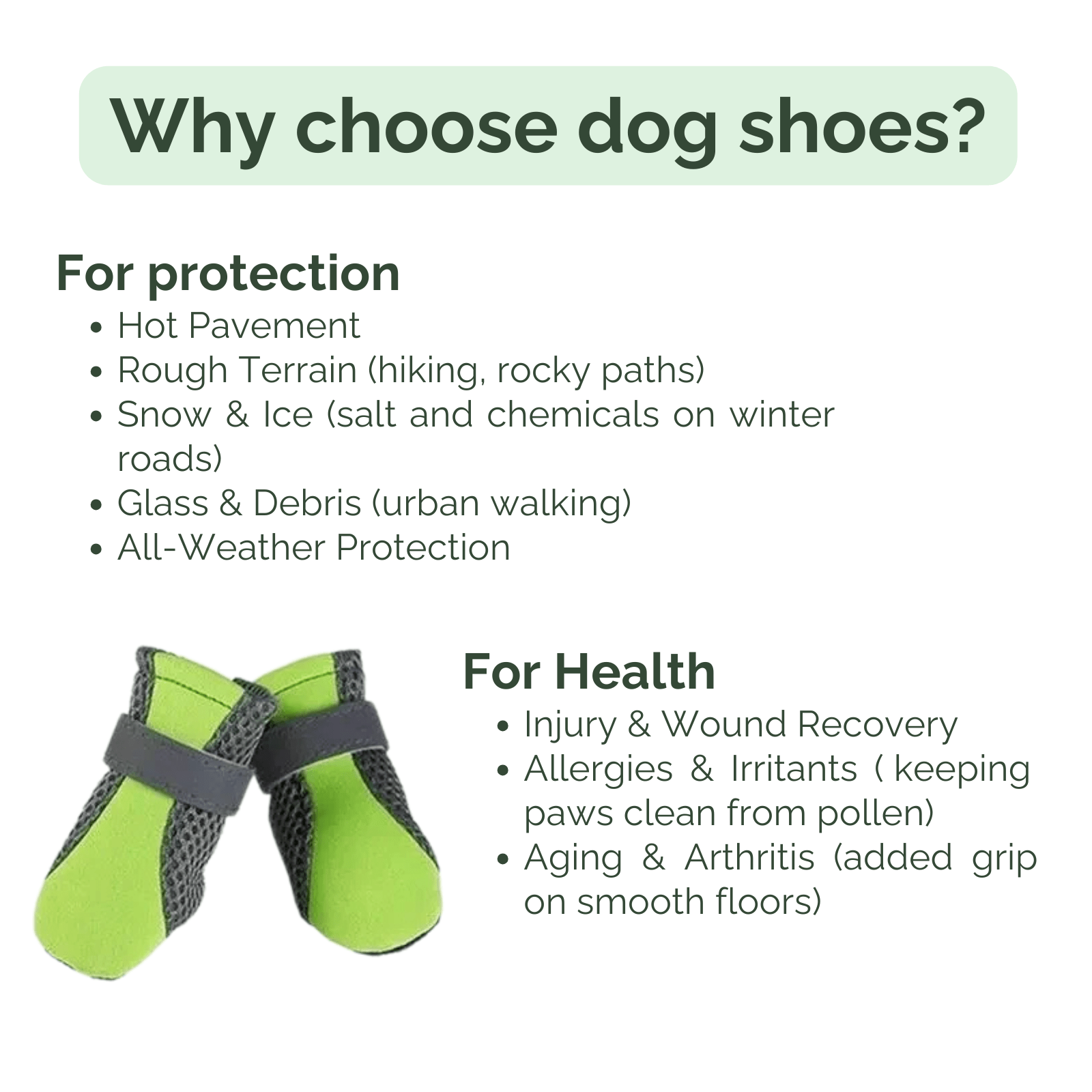 Dog Shoes Breathable Mesh Rubber Anti-Slip Sole Set of 4 S M L XL Waterproof Reflective All Season Boots | Koossa