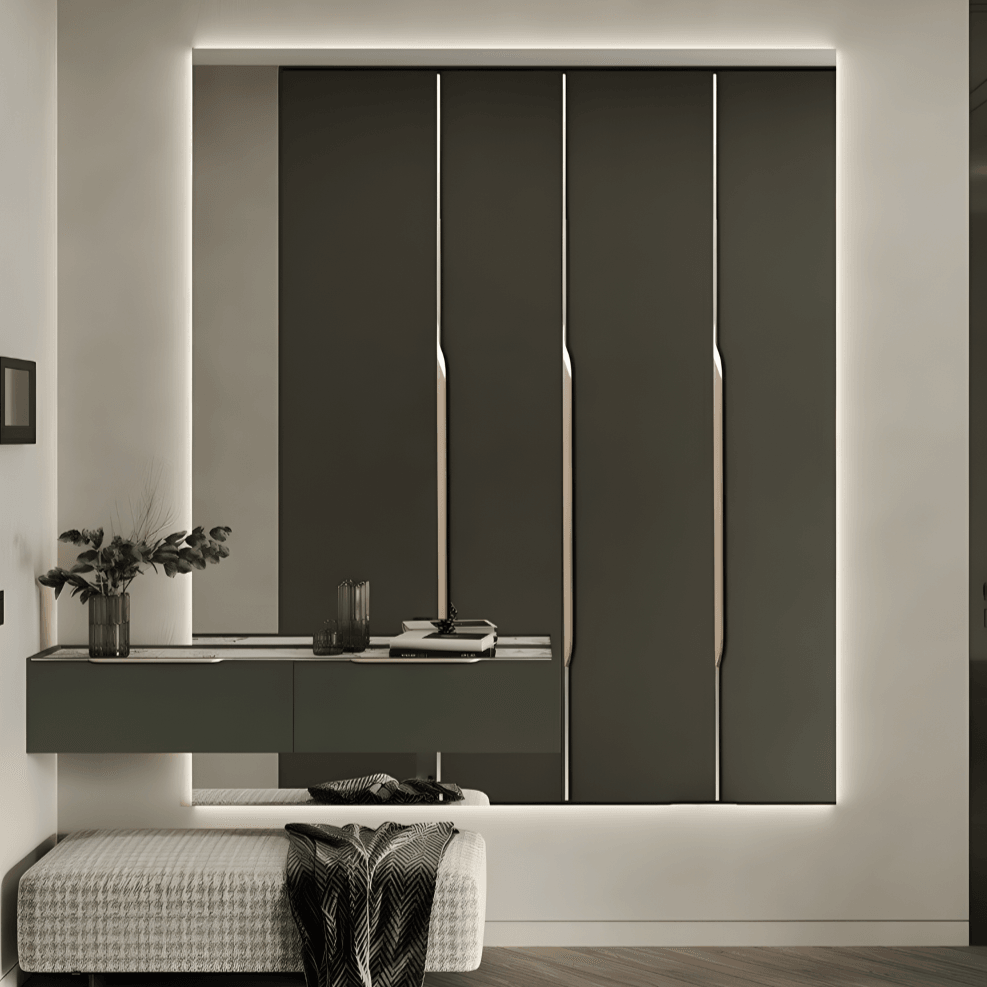 Recessed Edge Pull Cabinet Handle with Angled Profile & Fingerprint-Resistant Finish for Drawers & Cabinets | Lonoma