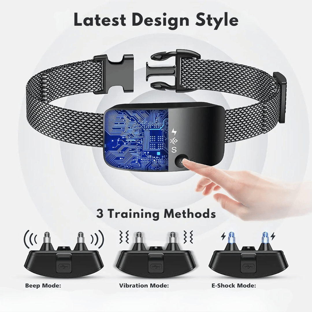 Dog Bark Collar Rechargeable IP67 Waterproof Beep Vibration Static Small Medium Large Anti Barking Training Collar Adjustable | Koossa