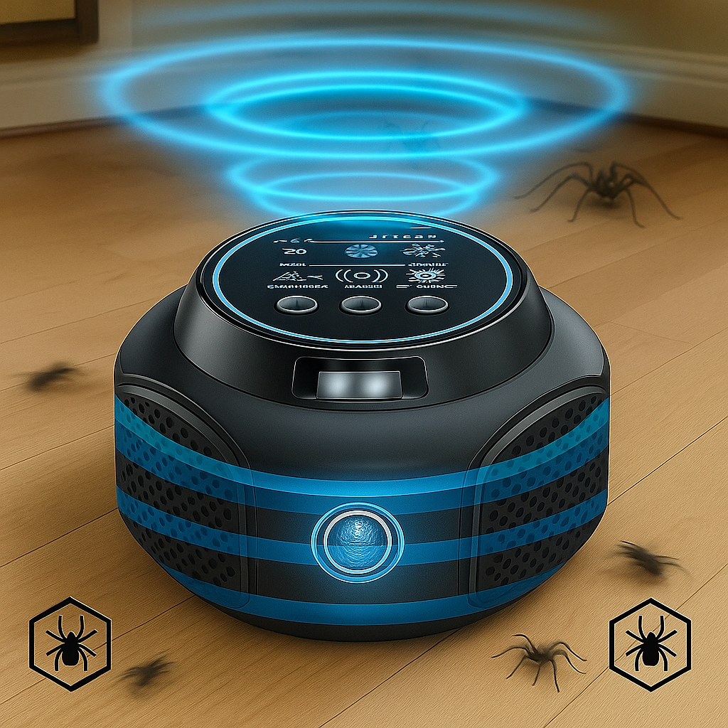 Ultrasonic Spider Repeller Plug In, Chemical-Free Indoor Pest Deterrent for Spiders, Insects & Mosquitoes, Quiet Outlet Device | Lonoma