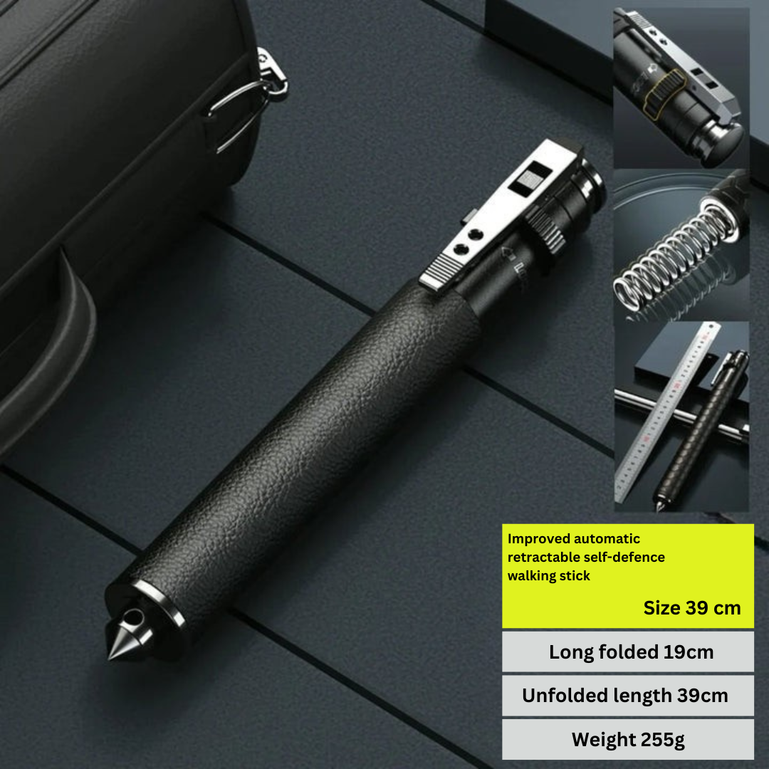Collapsible Walking Stick with One-Touch Button, Aluminum Folding Cane, Non-Slip Grip for Hiking, Travel & Daily Walks | Lonoma