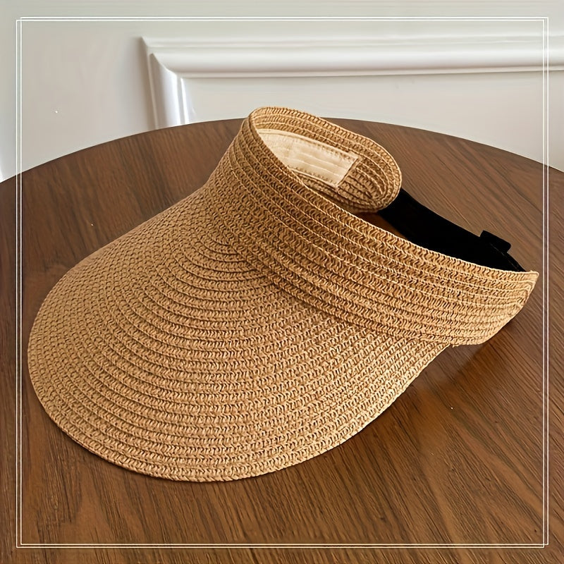 Women's Wide Brim Foldable Sun Visor – UV Protection Summer Hat for Beach & Garden | Koossa