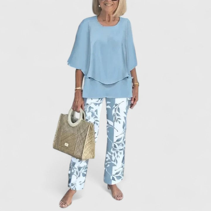 Women's Relaxed Two-Piece Co-Ord Set in Lightweight Fabric for Effortless Everyday Style and Smart Casual Occasions | Koossa