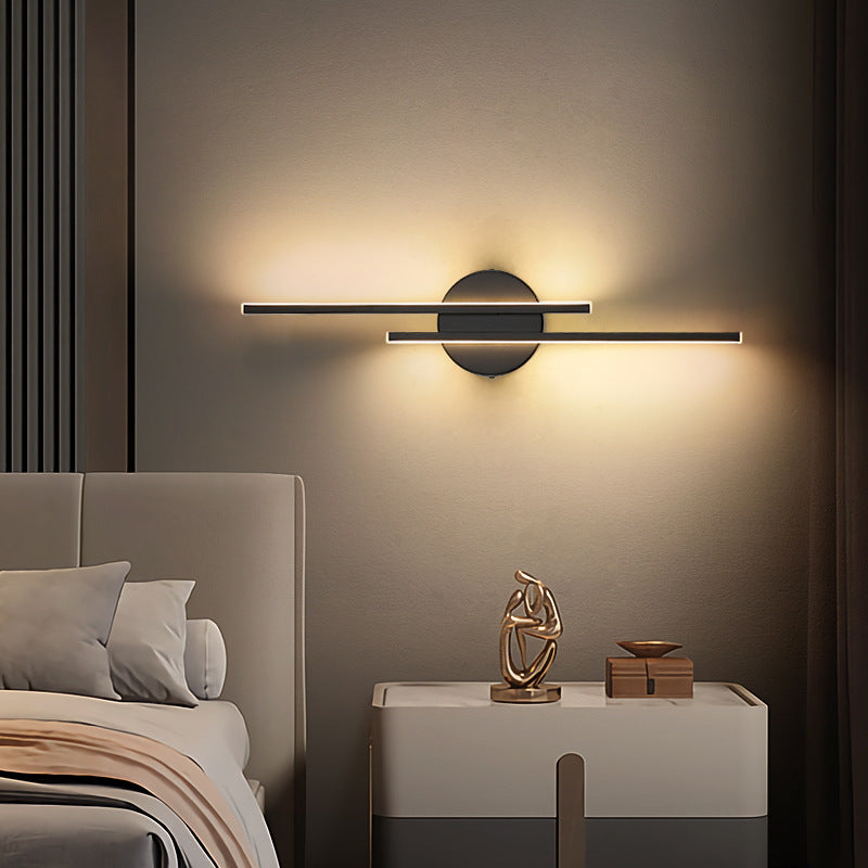 Contemporary Metal LED Wall Sconce with Disc Accent, Hardwired Indoor Light Fixture for Bedrooms, Hallways, and Modern Living Spaces | Lonoma