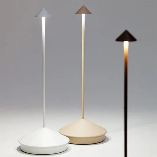 Cordless LED Table Lamp, Rechargeable Touch Dimmable Accent Light, Modern Bedside Lamp for Bedroom, Patio & Outdoor Dining Table | Lonoma