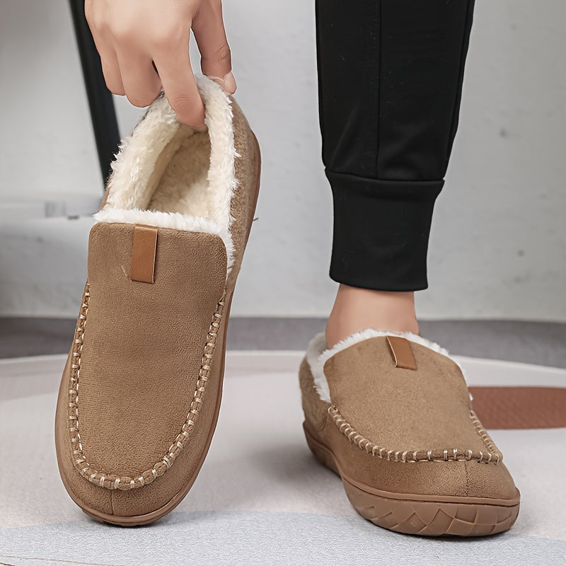 Men's Warm House Slippers — Comfortable Indoor Loafers for Winter Relaxation & Evening Wear | Koossa