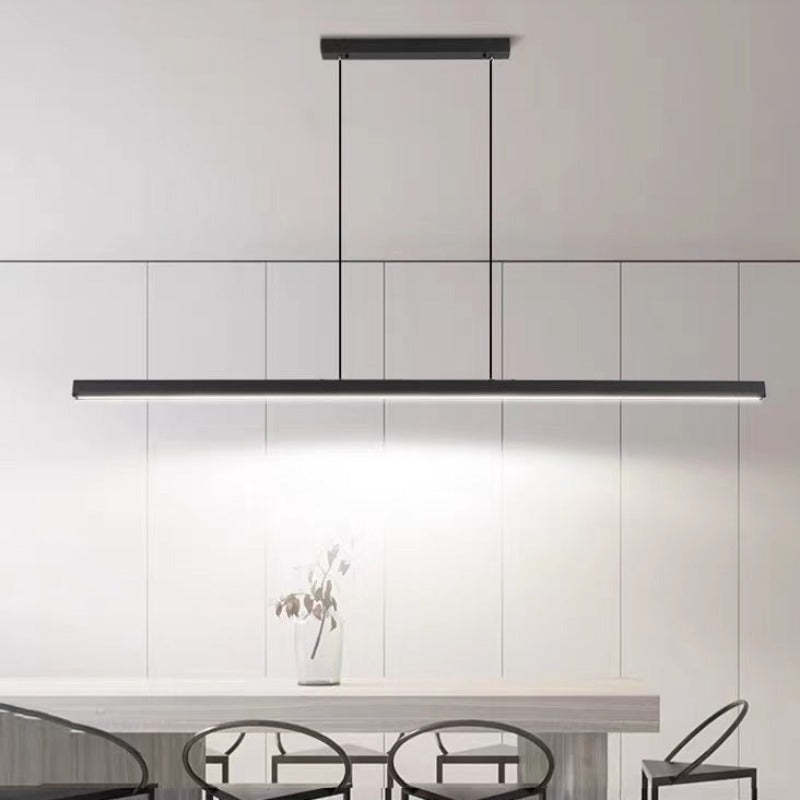 Adjustable Linear LED Pendant Light Metal Acrylic Fixture for Kitchen Island Dining Room Modern Hanging Ceiling Lamp Dimmable 3-Color | Lonoma