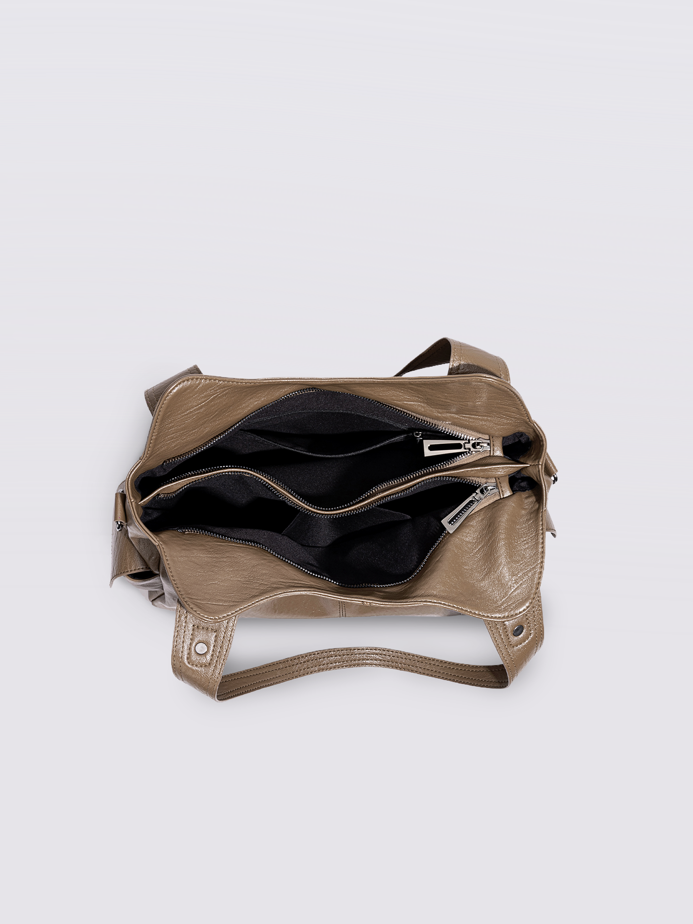 Structured Leather-Look Tote with Detachable Crossbody Strap in Black for Work and Weekend | Koossa