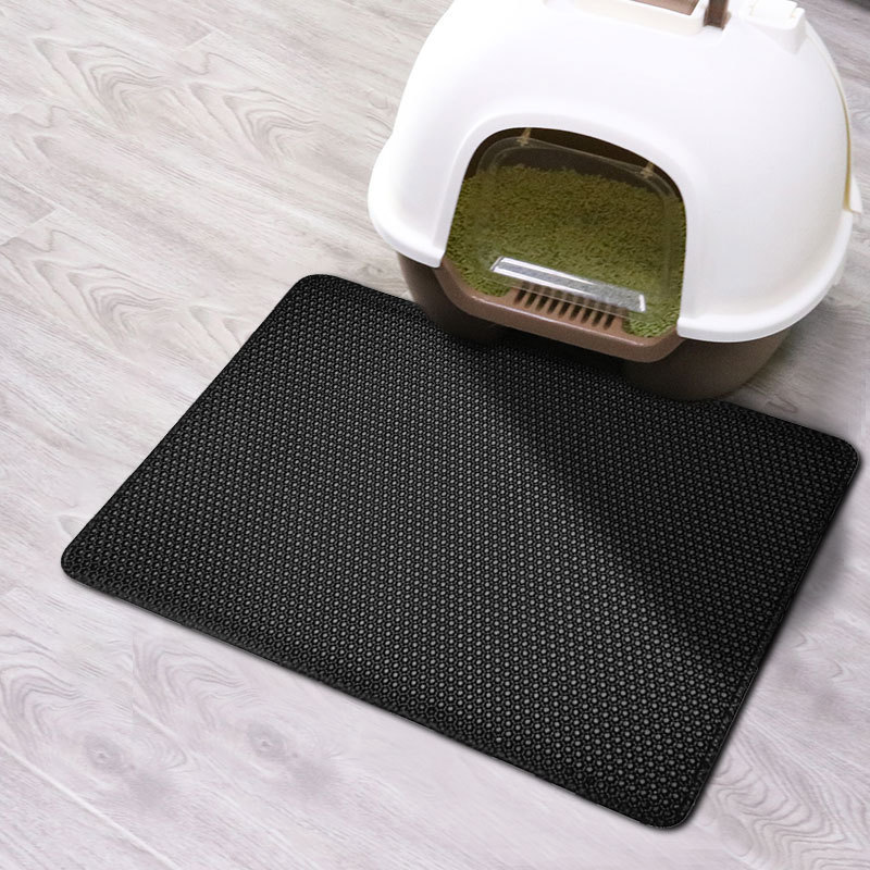 Cat Litter Mat Waterproof EVA Double Layer Small Medium Large Trapping Non-Slip Floor Protector Indoor Kitten Toilet Area | Koossa