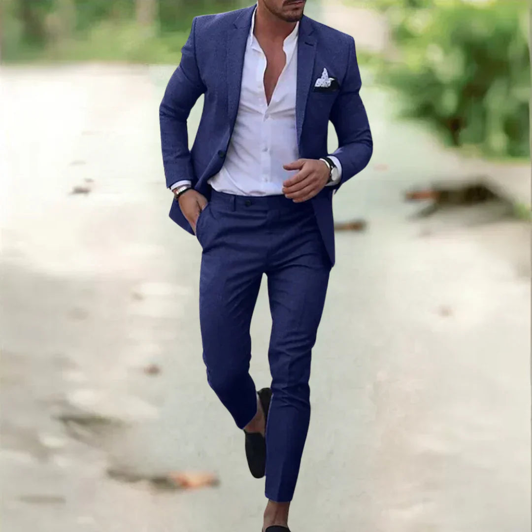 Men's Two-Piece Suit — Elegant Slim Fit Suit for Summer Weddings, Garden Parties & Business | Koossa