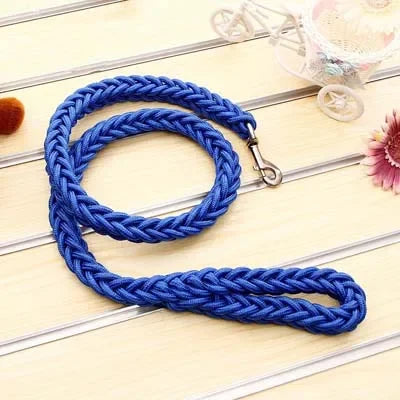 Dog Lead Braided Nylon 1.3m Heavy Duty Thick Strong Black Army Green Coffee Red Blue Purple Walking Leash Large Dogs | Koossa