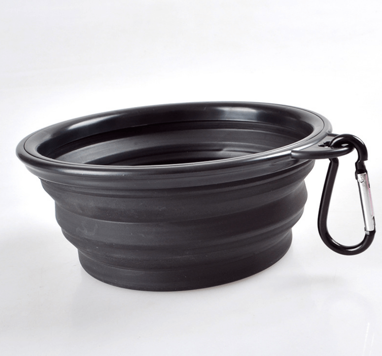Collapsible Dog Bowl Silicone Travel 13cm 18cm Foldable Portable Clip-On Food Water Bowl Walking Hiking Camping | Koossa