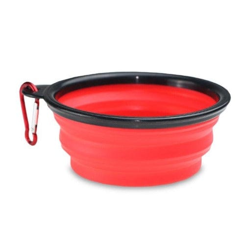 Collapsible Dog Bowl Silicone Travel 13cm 18cm Foldable Portable Clip-On Food Water Bowl Walking Hiking Camping | Koossa