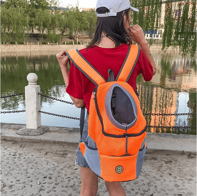 Dog Carrier Backpack Oxford Polyester Breathable Mesh S M L Up to 8kg Safety Leash Padded Hiking Travel Pet Bag | Koossa