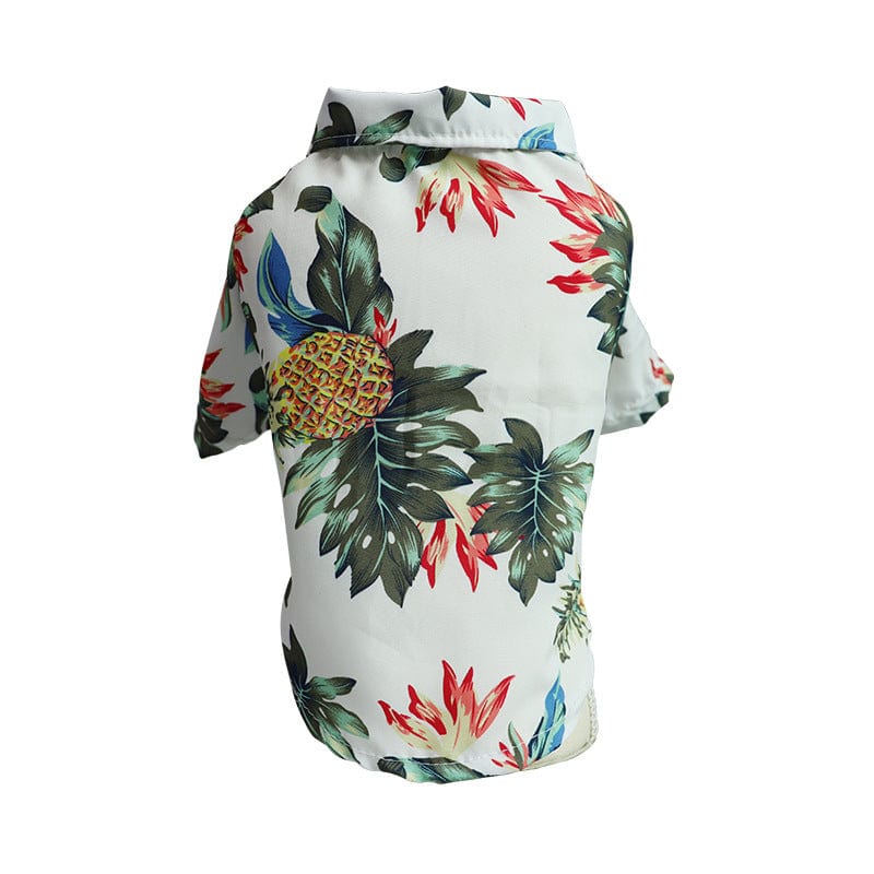 Dog Hawaiian Shirt Lightweight Breathable Tropical Print Button-Down Short Sleeve Summer Dog Top XS–XL Beach Holiday | Koossa