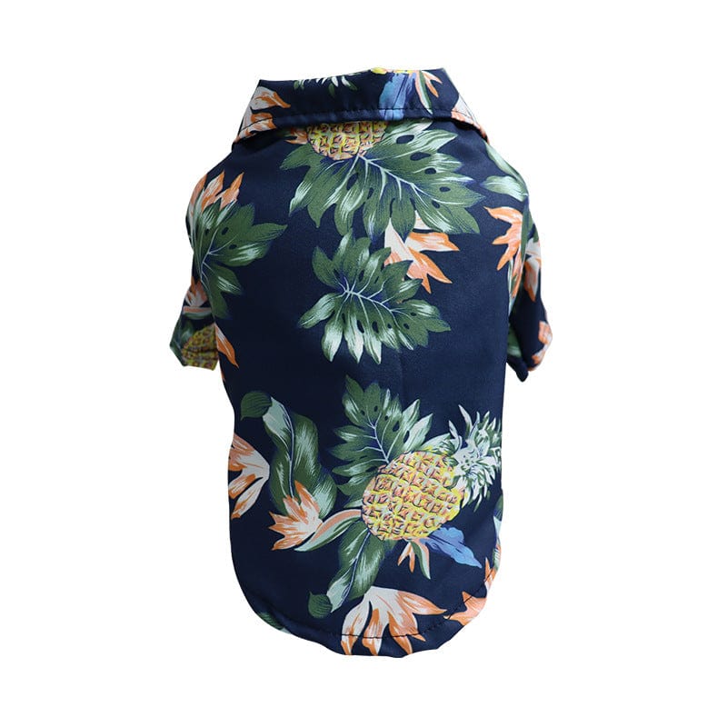 Dog Hawaiian Shirt Lightweight Breathable Tropical Print Button-Down Short Sleeve Summer Dog Top XS–XL Beach Holiday | Koossa