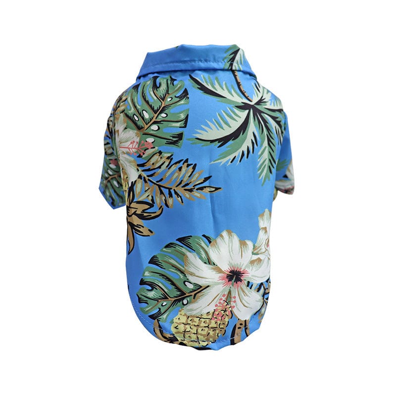 Dog Hawaiian Shirt Lightweight Breathable Tropical Print Button-Down Short Sleeve Summer Dog Top XS–XL Beach Holiday | Koossa