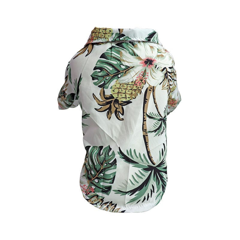 Dog Hawaiian Shirt Lightweight Breathable Tropical Print Button-Down Short Sleeve Summer Dog Top XS–XL Beach Holiday | Koossa