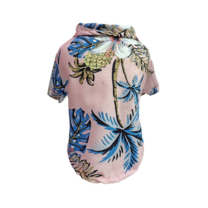 Dog Hawaiian Shirt Lightweight Breathable Tropical Print Button-Down Short Sleeve Summer Dog Top XS–XL Beach Holiday | Koossa