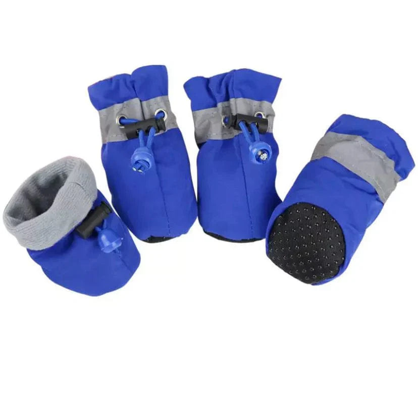 Dog Rain Boots Waterproof Rubber Sole Non-Slip Set of 4 Paw Protector Dog Shoes Mud Salt Snow Winter Walk Small Medium Large | Koossa