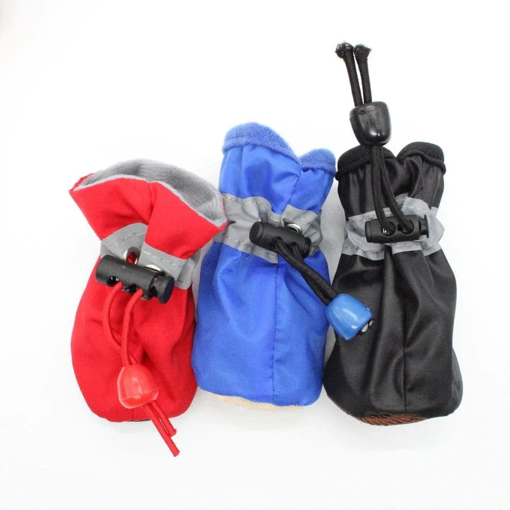 Dog Rain Boots Waterproof Rubber Sole Non-Slip Set of 4 Paw Protector Dog Shoes Mud Salt Snow Winter Walk Small Medium Large | Koossa