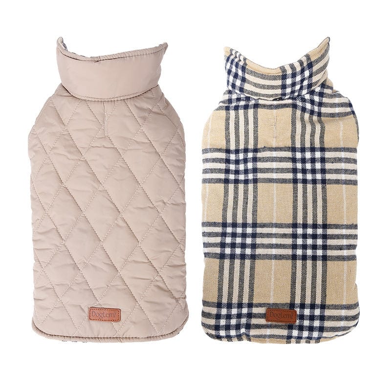 Dog Reversible Coat Warm Padded Two-Sided Winter Jacket Small Medium Large Dog Fleece Quilted Vest Waterproof Windproof Outdoor | Koossa