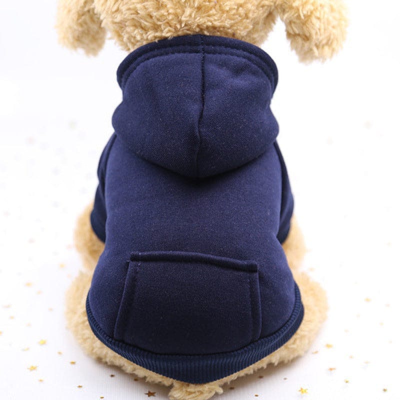 Dog Hoodie Soft Polyester Fleece Lined XS–XXL Small Large Dog Jumper Warm Winter Sweatshirt Pink Navy Red Orange | Koossa