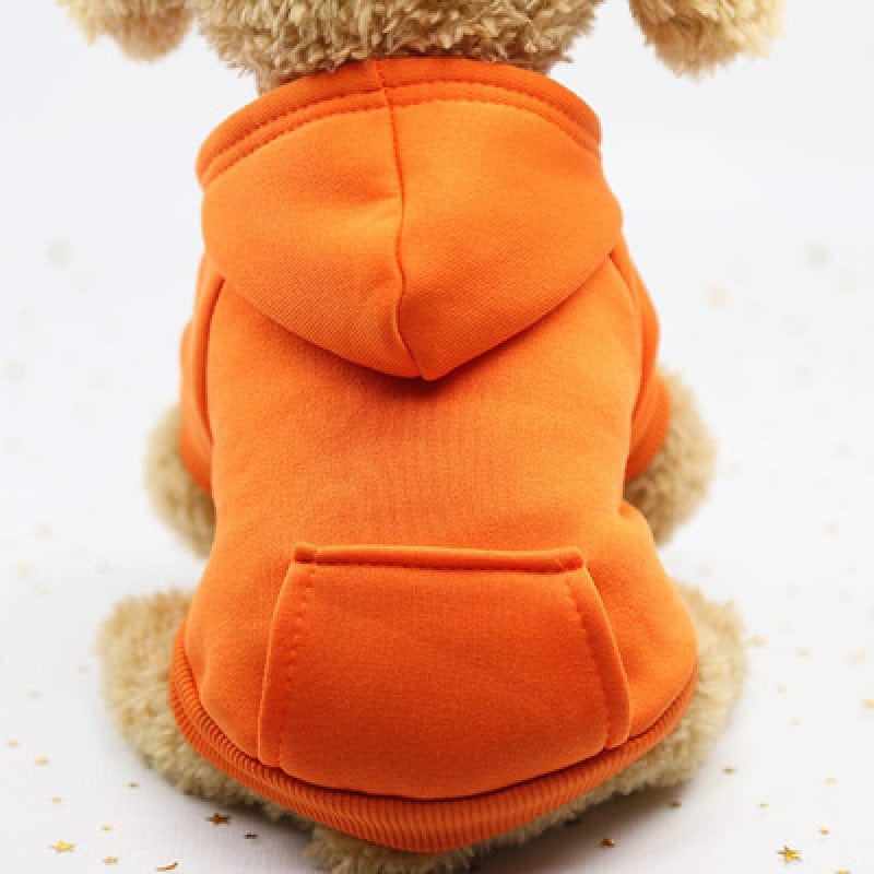 Dog Hoodie Soft Polyester Fleece Lined XS–XXL Small Large Dog Jumper Warm Winter Sweatshirt Pink Navy Red Orange | Koossa
