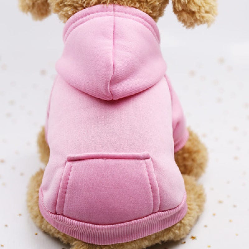 Dog Hoodie Soft Polyester Fleece Lined XS–XXL Small Large Dog Jumper Warm Winter Sweatshirt Pink Navy Red Orange | Koossa