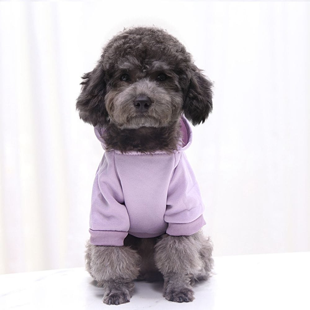 Dog Hoodie Soft Polyester Fleece Lined XS–XXL Small Large Dog Jumper Warm Winter Sweatshirt Pink Navy Red Orange | Koossa