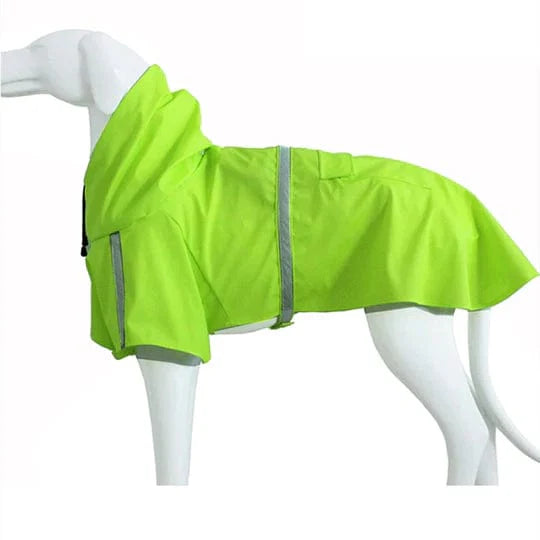 Dog Raincoat Waterproof Hooded Reflective Lightweight Rain Jacket Small Medium Large Dog Poncho Outdoor Walk Yellow Orange Blue Pink Green | Koossa