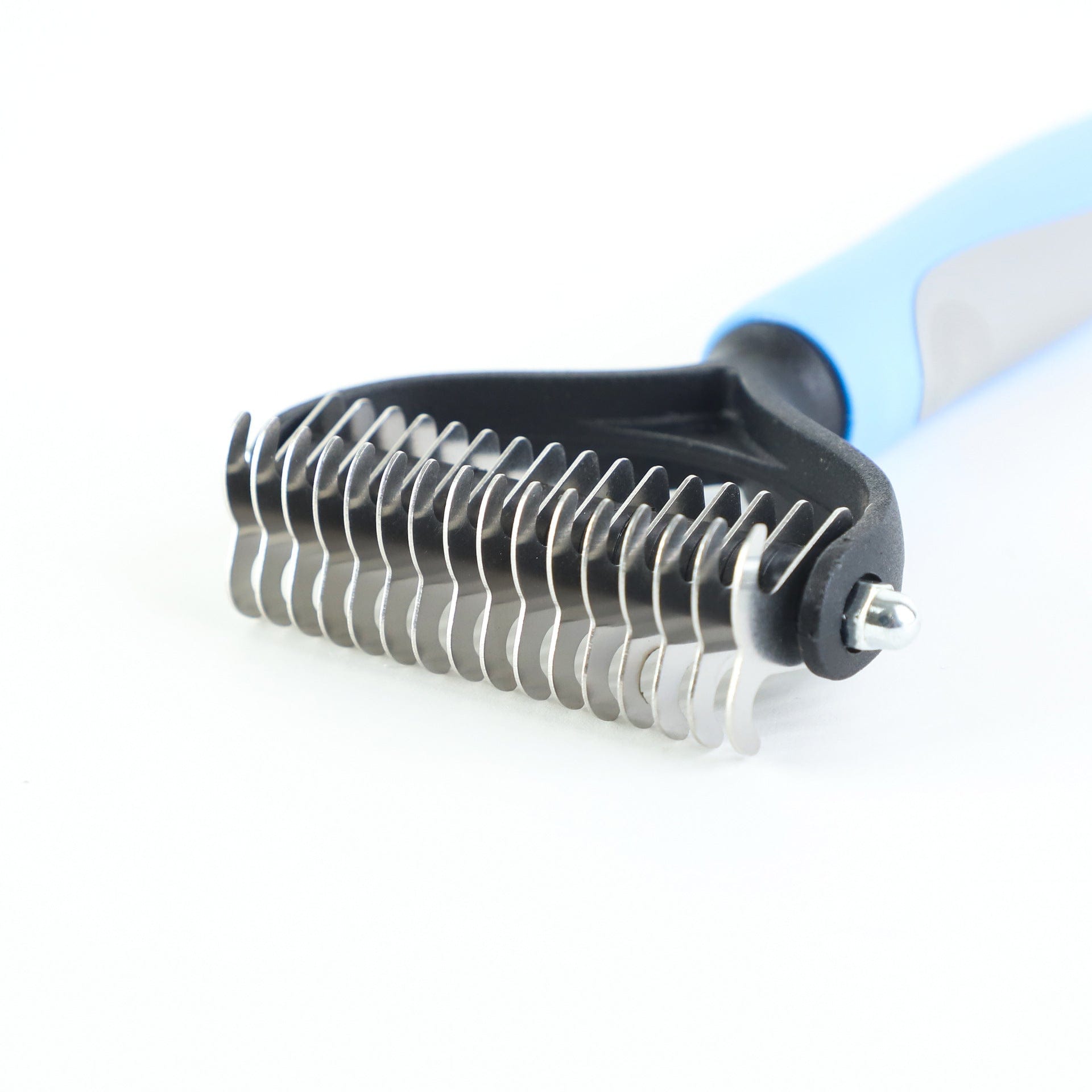Pet Grooming Comb Dual Head Stainless Steel Deshedding Undercoat Rake Anti-Slip Cat Dog Dematting Brush Portable | Koossa