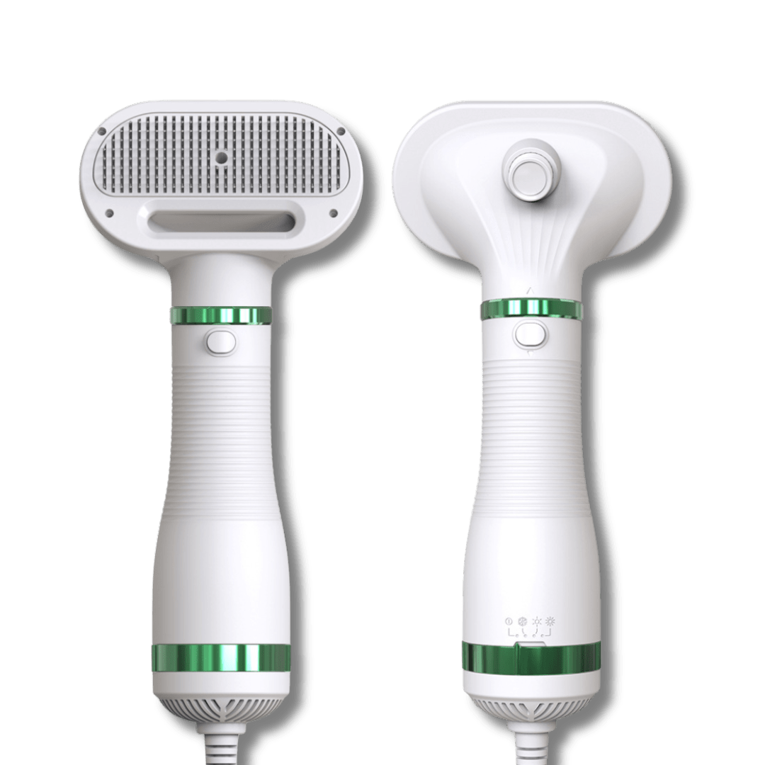 Pet Hair Dryer Comb 2-in-1 Stainless Steel 3-Speed 3-Temp 39–59°C 28cm Grooming Blow Dryer Dog Cat All Coat Types | Koossa