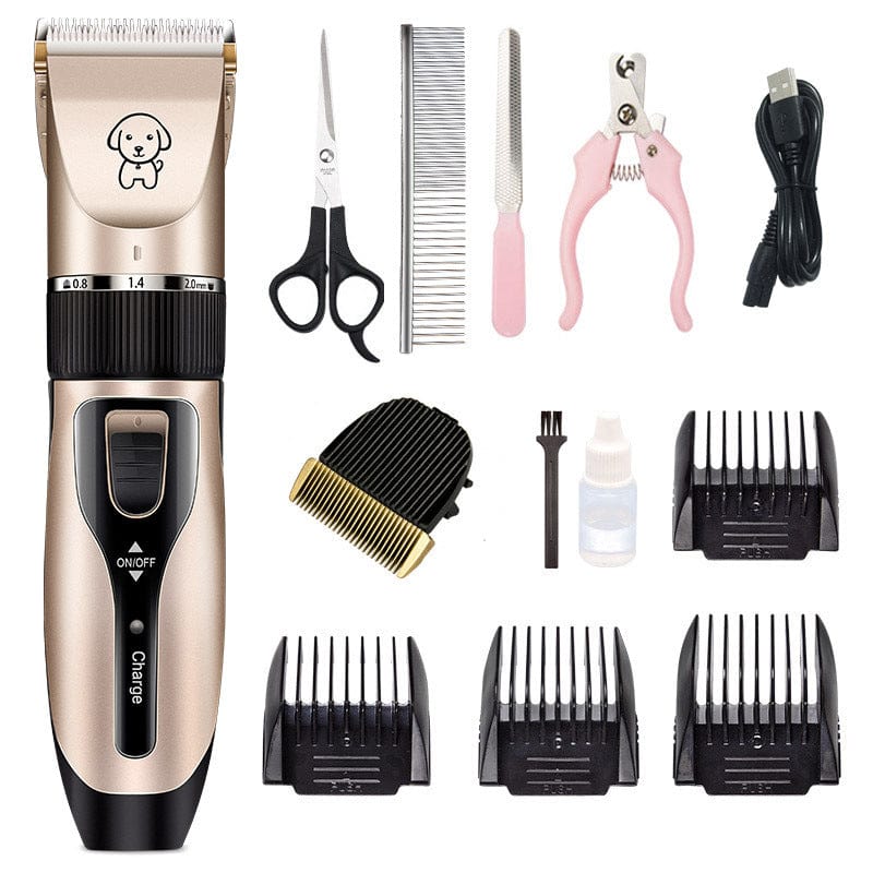 Dog Grooming Clipper Kit Low Noise Rechargeable Wireless Ceramic Blade Cordless Dog Hair Trimmer Clipper Set Small Medium Large Breeds | Koossa