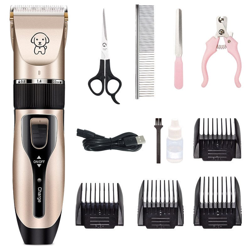Dog Grooming Clipper Kit Low Noise Rechargeable Wireless Ceramic Blade Cordless Dog Hair Trimmer Clipper Set Small Medium Large Breeds | Koossa